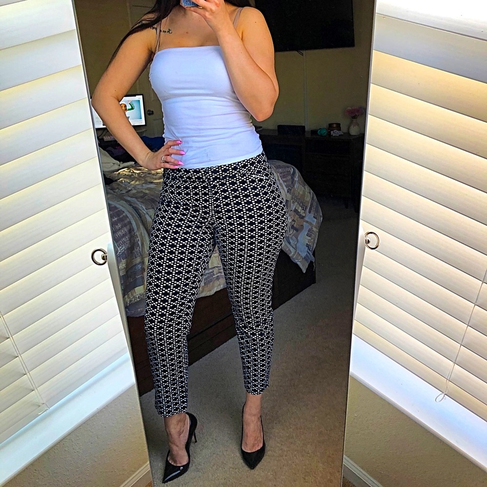 Zac & Rachel white & black pants size 8